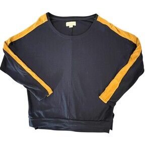 Velvet By Graham & Spencer Shirt Womens Small Blue Colorblock Dolman Jersey Top